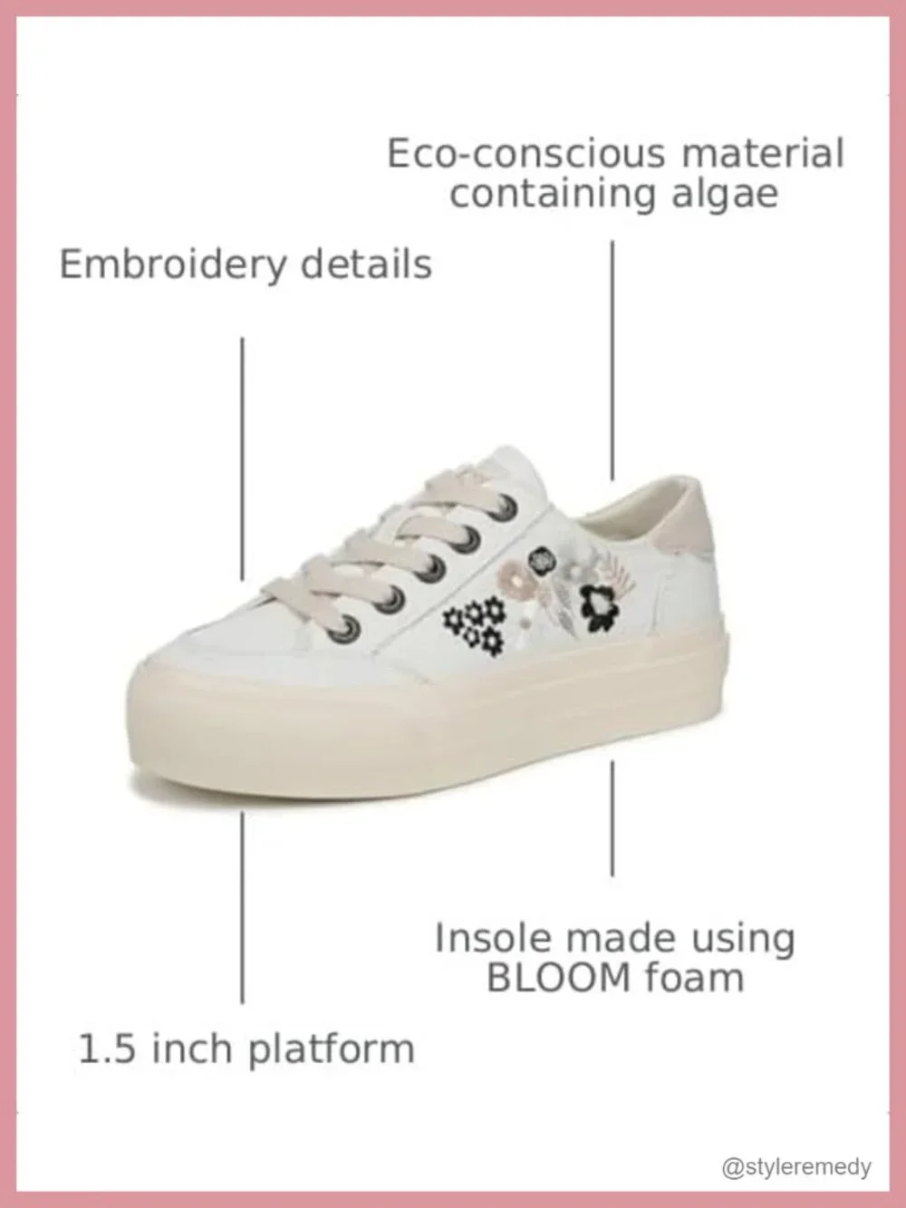 Platform Sneakers Lace Up Canvas Faux Leather Women's Casual Shoes